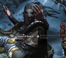 Serana praying