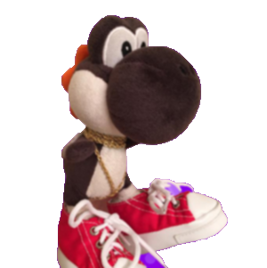 black yoshi doll