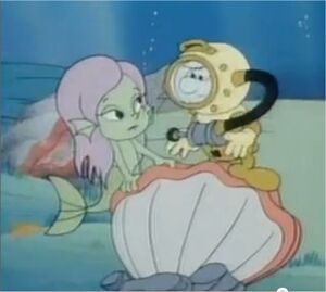 Smurf Eating Clam