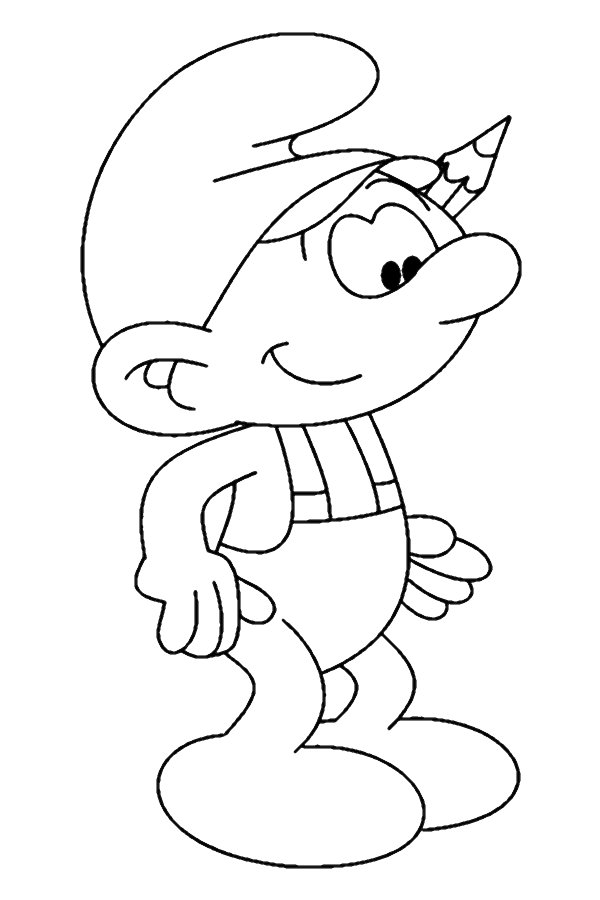 Uncoloured Pictures Of Cartoons Image Handy Cartoon Uncoloredjpg Smurfs Fanon Wiki