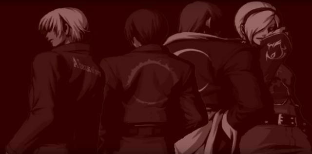 File:KOFXI-Opening-Protagonists + Iori.png