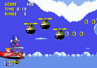 Zona Sky Chase Screenshot - Sonic the Hedgehog 2 (16-bit).gif