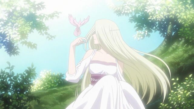 File:The-world-is-still-beautiful-soredemo-sekai-wa-utsukushii-sheila-liviuss-mother-smile-white-dress-green-grass-bird.jpg