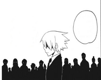 Soul walking through a crowd