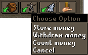 Bank vault context menu
