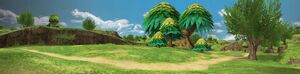 Sunny Grassland Panorama