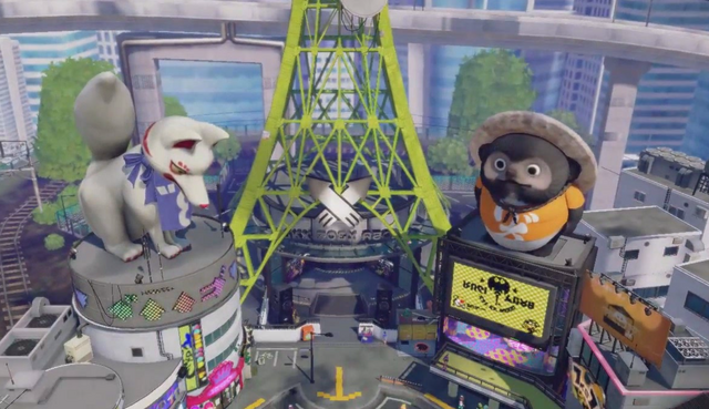 File:InkopolisPlaza Tanooki and Fox.png