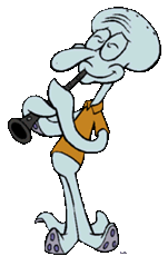 Squidward playing clarinet