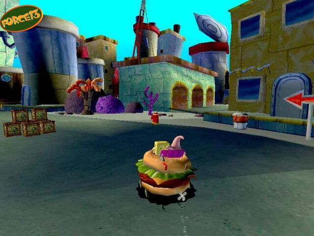 File:The Backs Of 3d Spongebob & 3d Patrick (Both In The Patty Wagon)2.jpg