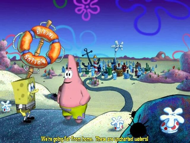 File:3D Spongebob & 3D Patrick Outside Of Bikini Bottom.jpg