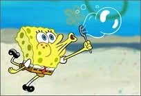 Image result for spongebob blows bubbles