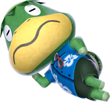 Art Oficial del Capitán en Animal Crossing New Leaf