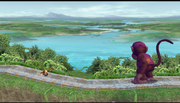 Pelea contra Diddy Kong oscuro giante La ribera ESE SSBB.png