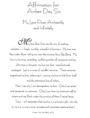 Affirmation for Amber Day Six