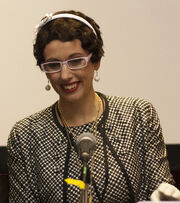 Gail Carriger at the Multicultural Steampunk Panel, Eastercon 2012
