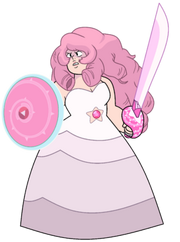 Rose Quartz - With Weapon