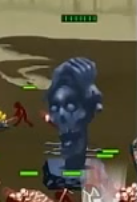 The dead statue