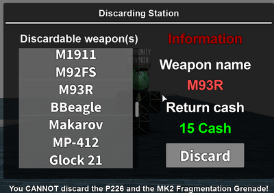 SoE wiki discard weapon