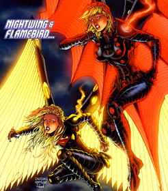 Nightwing-flamebird-supergirl-powergirl