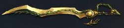 Jade Dragon Golden Blade Display