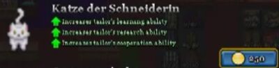 Katze der Schneiderin