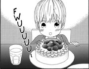 Yui blowing candles