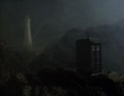TARDIS in the fog