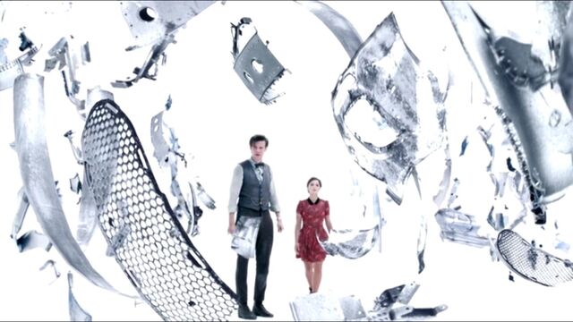 File:The Doctor and Clara in the heart of the TARDIS.jpg