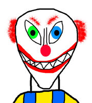 Scary xavier clown head