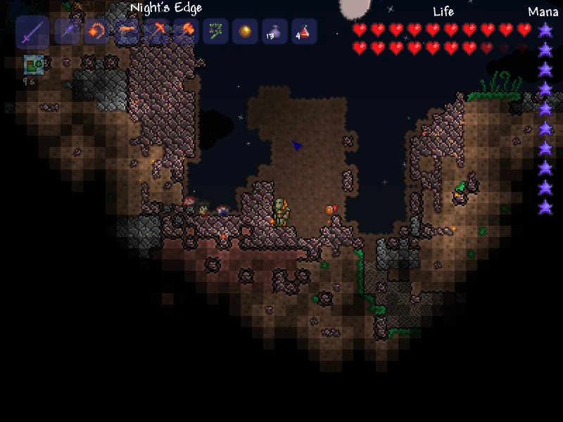 Image Terraria environment meteorite biome.jpg Terraria Wiki FANDOM powered by Wikia