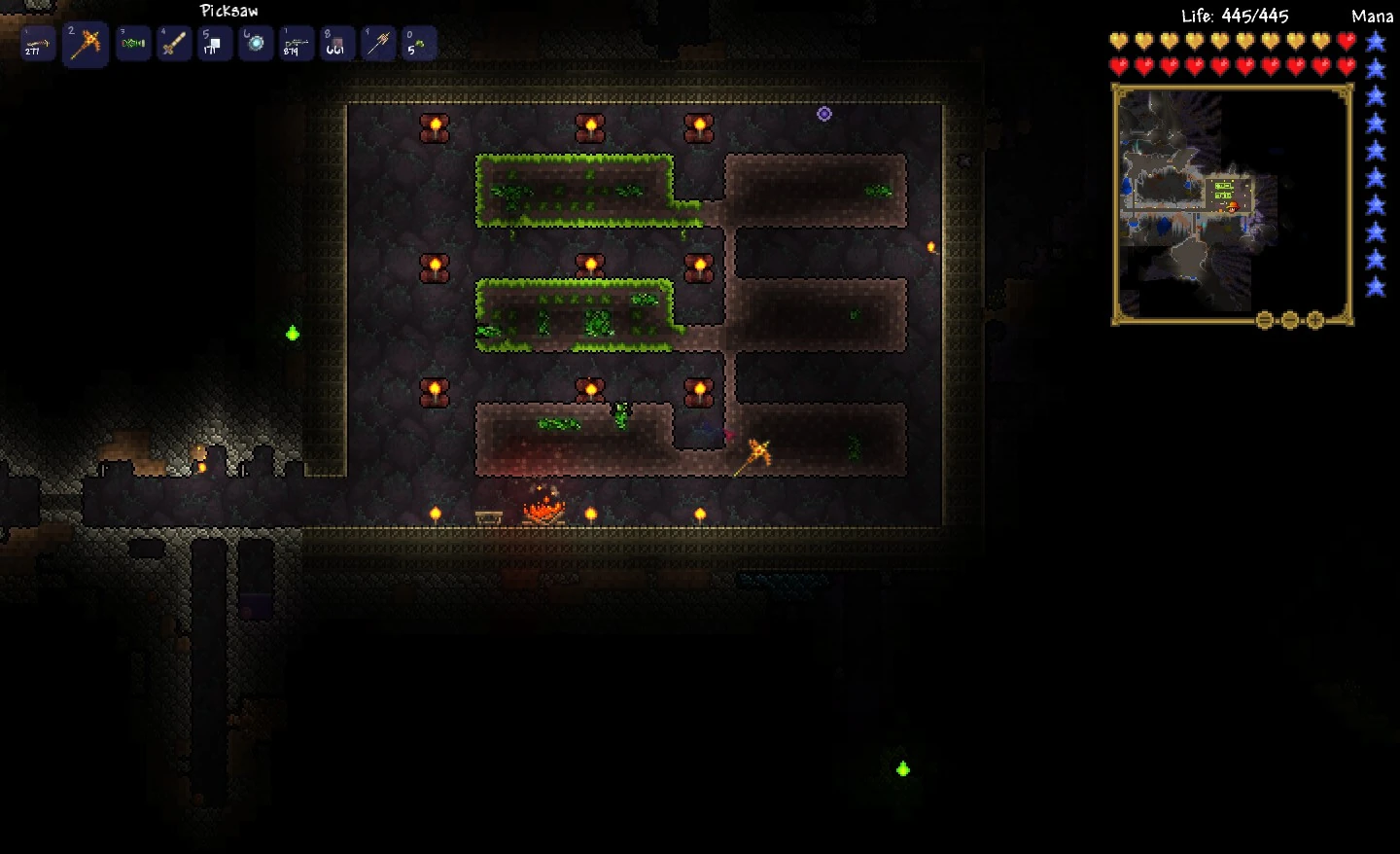 Ферма хлорофита террария 1. Terraria хлорофит 1. Как добыть хлорофит. Terraria ферма хлорофита. 9.