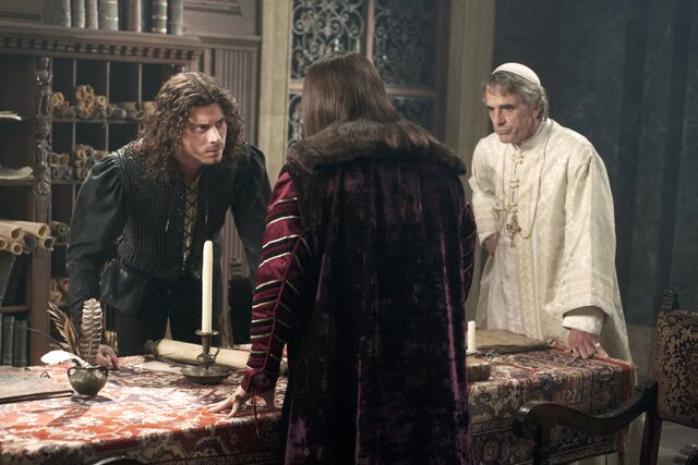 File:007 The Banquet of Chestnuts episode still of Cesare Borgia and Rodrigo Borgia.jpg