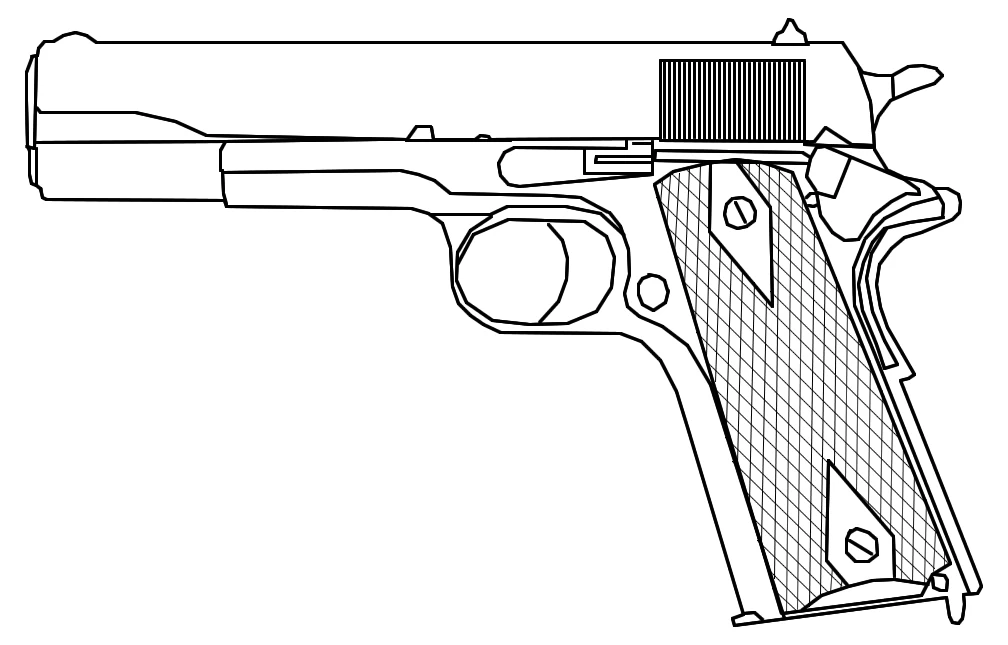 Nerf Pistool Kleurplaat Leuk Voor Kids Zwart Kruit Pistool Kleurplatenl