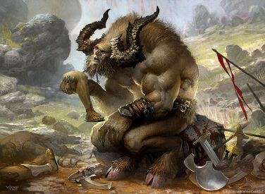 Pensive minotaur