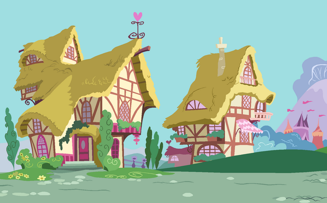 File:Ponyville street by selenaede-d6bwr6h.png