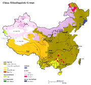 Ethnolinguistic map of China 1983