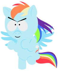 South pony rainbow dash by toonfreak-d3itlrt