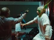 Mutant in hospital gown