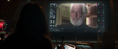 Katniss Everdeen hablando con Snow