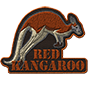 Red kangaroo badge
