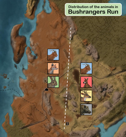 the hunter classic bushrangers run animal map