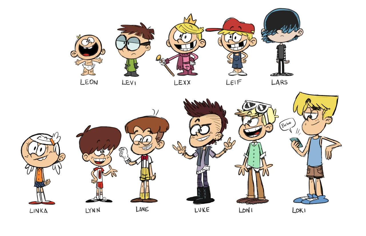 Imagen - S1E23A Genderbent Louds Production Art.JPG | The Loud House