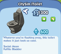 CitySim iToilet