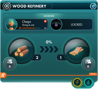 Wood refinery panel