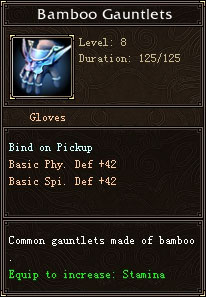 Bamboo Gauntlets Detail