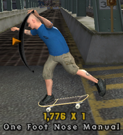 One foot nose manual