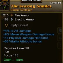 The Searing Amulet