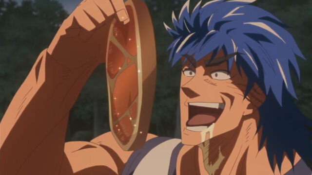 File:Toriko eating Galala Gator meat OVA.jpg