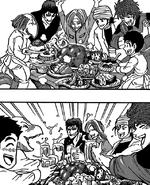 The group having a feast with Chichi