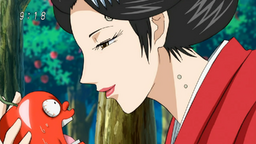 Tsubara amenazando a una manzana.png